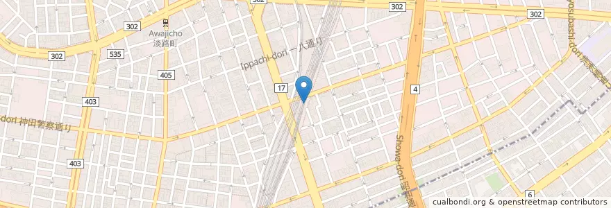 Mapa de ubicacion de 虹ノ麺 en 日本, 東京都, 千代田区.