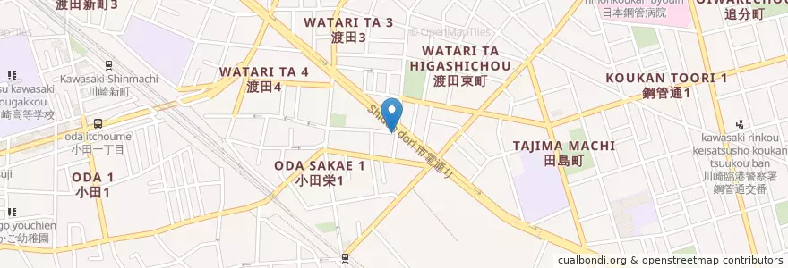 Mapa de ubicacion de poppo en Japan, Kanagawa Prefecture, Kawasaki, Kawasaki Ward.
