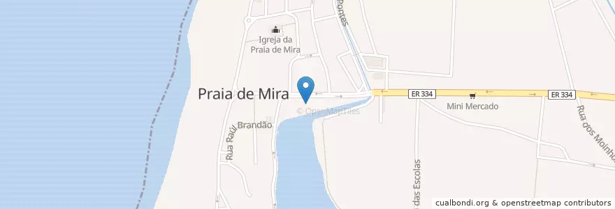 Mapa de ubicacion de GALP en پرتغال, Centro, Baixo Mondego, Coimbra, Mira, Praia De Mira.