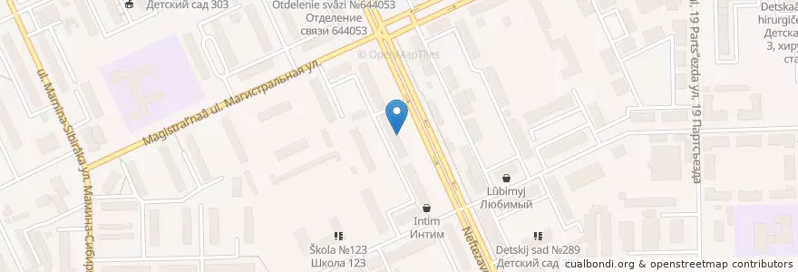 Mapa de ubicacion de Аптека от склада en ロシア, シベリア連邦管区, オムスク州, オムスク地区, オムスク管区.