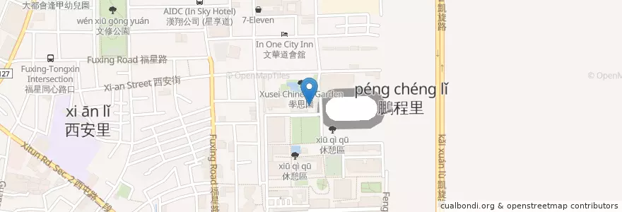 Mapa de ubicacion de 化妝室 en Taiwán, Taichung, 西屯區.