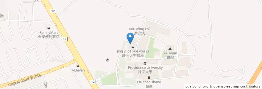 Mapa de ubicacion de 保健中心 en Тайвань, Тайчжун, 沙鹿區.