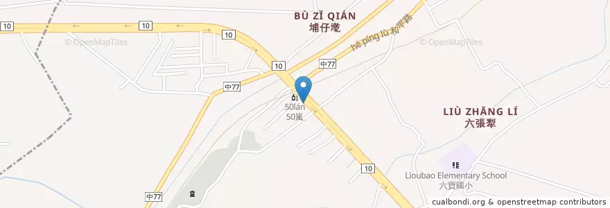 Mapa de ubicacion de 喫茶小舖 en Taiwán, Taichung, 大雅區.