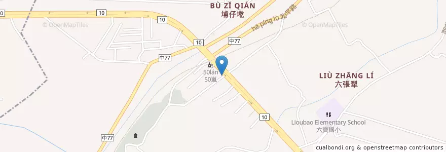 Mapa de ubicacion de 清心福全 en تايوان, تاي شانغ, 大雅區.