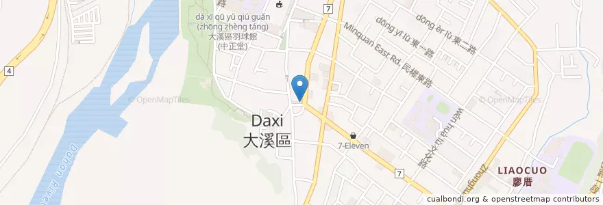 Mapa de ubicacion de 資生大藥局 en Taiwan, Taoyuan, 大溪區.