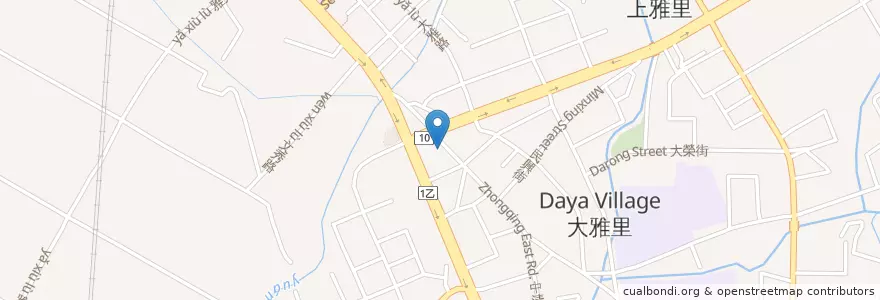 Mapa de ubicacion de 豆爭青 en 臺灣, 臺中市, 大雅區.