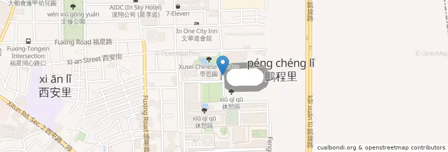 Mapa de ubicacion de 休憩區 en 台湾, 台中市, 西屯区.