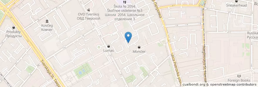 Mapa de ubicacion de Юнистрим en Rusland, Centraal Federaal District, Moskou, Центральный Административный Округ, Тверской Район.