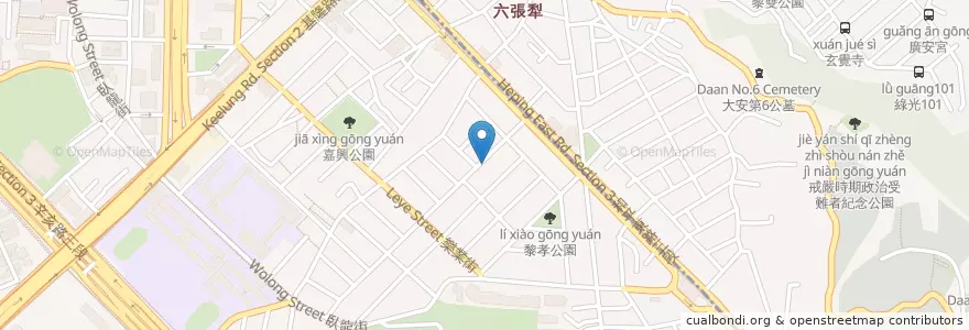 Mapa de ubicacion de 八方雲集 en Taiwan, Neu-Taipeh, Taipeh, Da’An.