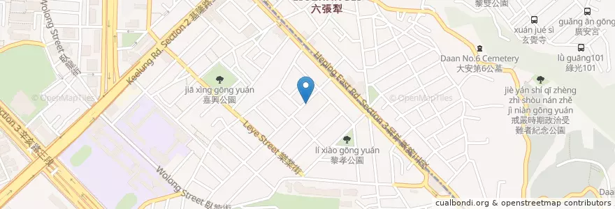 Mapa de ubicacion de 海力士拉麵丼飯 en Taiwán, Nuevo Taipéi, Taipéi, 大安區.