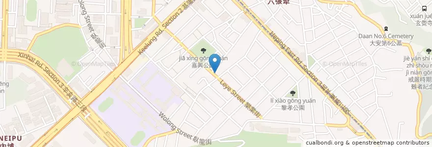 Mapa de ubicacion de 呷尚寶 en Taiwan, Nuova Taipei, Taipei, 大安區.