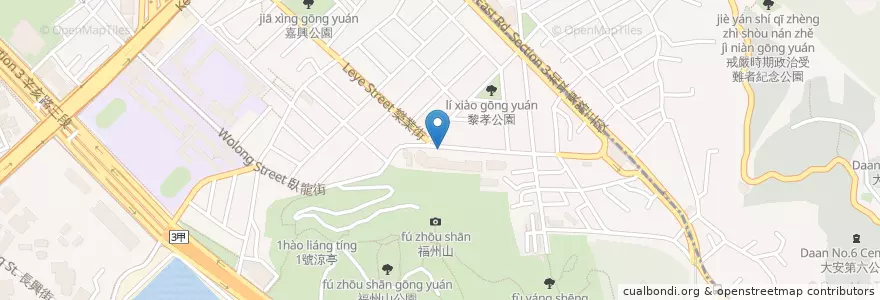 Mapa de ubicacion de 臥龍樂業街口 en 台湾, 新北市, 台北市, 大安区.