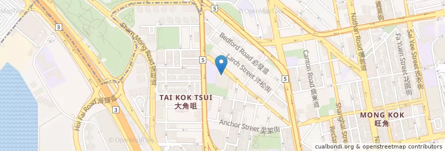 Mapa de ubicacion de 港鐵特惠站 MTR Fare Saver en Chine, Guangdong, Hong Kong, Kowloon, Nouveaux Territoires, 油尖旺區 Yau Tsim Mong District.