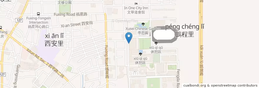 Mapa de ubicacion de 逢甲診所 en تایوان, تایچونگ, 西屯區.