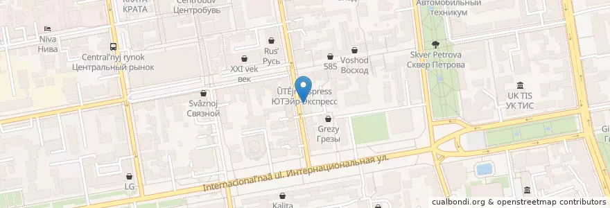 Mapa de ubicacion de Космос en Russie, District Fédéral Central, Oblast De Tambov, Тамбовский Район, Городской Округ Тамбов.