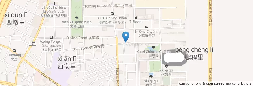 Mapa de ubicacion de 甲味屋 en تایوان, تایچونگ, 西屯區.
