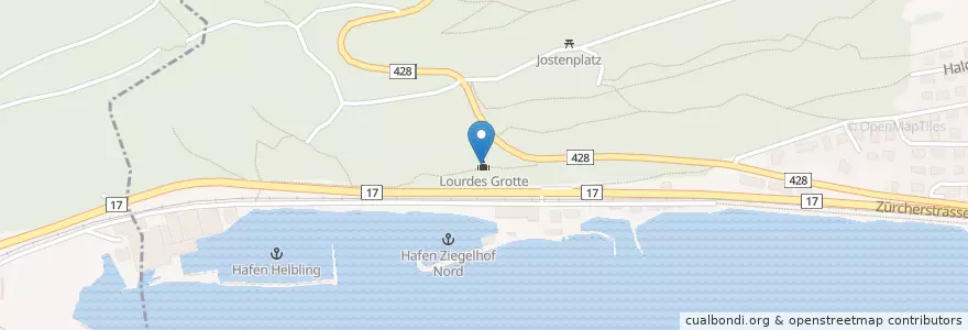 Mapa de ubicacion de Lourdes Grotte en Schweiz/Suisse/Svizzera/Svizra, Sankt Gallen, Wahlkreis See-Gaster, Schmerikon.