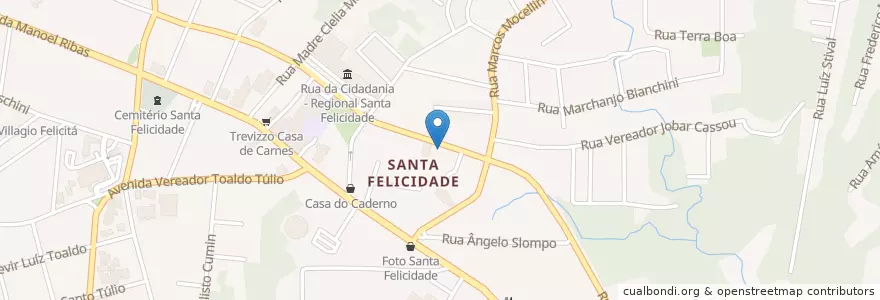 Mapa de ubicacion de Farmácia Forte Farma en ブラジル, 南部地域, パラナ, Região Geográfica Intermediária De Curitiba, Região Metropolitana De Curitiba, Microrregião De Curitiba, クリチバ.