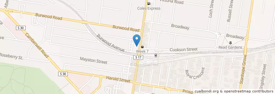 Mapa de ubicacion de DC ATM en Australie, Victoria, City Of Boroondara.