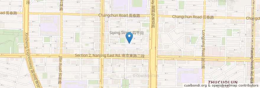 Mapa de ubicacion de 一軒古早麵 en 台湾, 新北市, 台北市, 中山区.