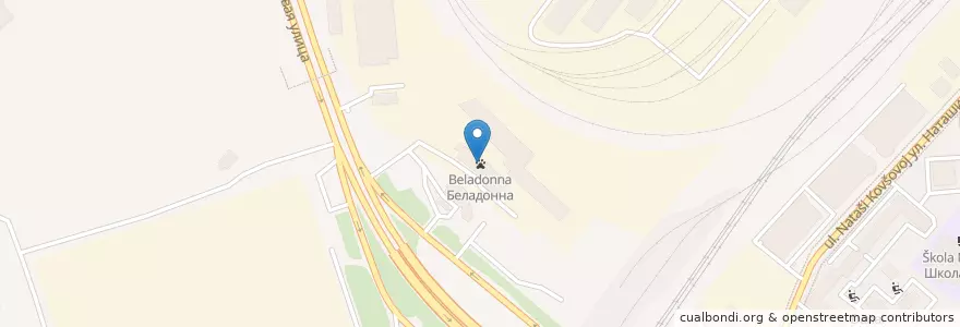 Mapa de ubicacion de Беладонна en Россия, Центральный Федеральный Округ, Москва, Западный Административный Округ, Район Очаково-Матвеевское.