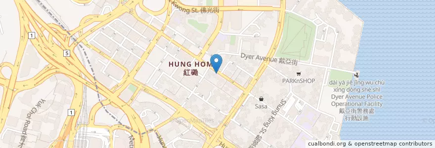 Mapa de ubicacion de DBS en 中国, 广东省, 香港 Hong Kong, 九龍 Kowloon, 新界 New Territories, 九龍城區 Kowloon City District.