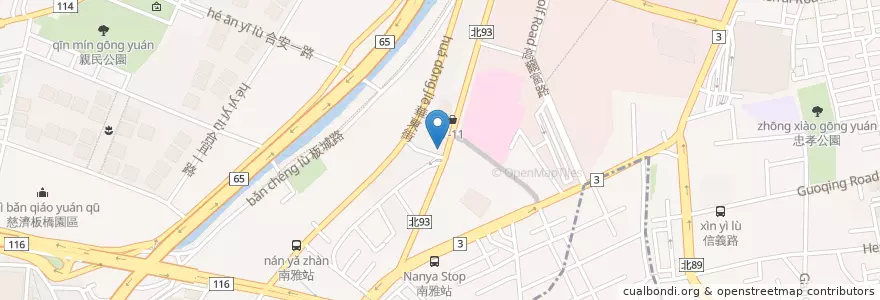 Mapa de ubicacion de 南亞小館 en Taiwán, Nuevo Taipéi, 板橋區.