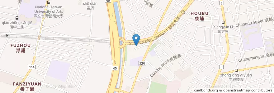 Mapa de ubicacion de 聖成宮 en Taiwán, Nuevo Taipéi, 板橋區.