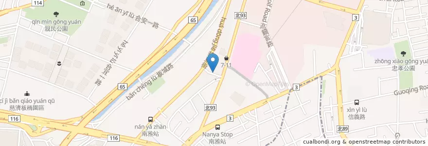 Mapa de ubicacion de 貴格會板城教會 en 타이완, 신베이 시, 반차오 구.