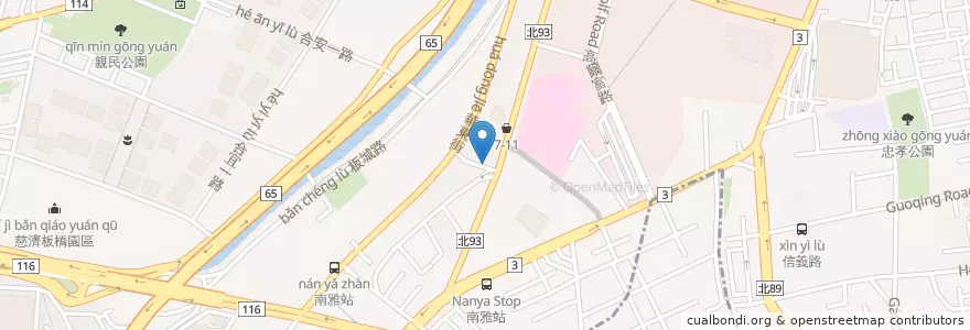 Mapa de ubicacion de 鄧食味麵食館 en 台湾, 新北市, 板橋区.