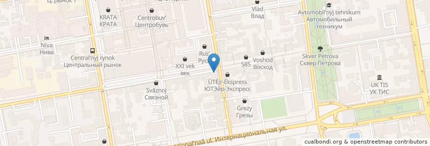 Mapa de ubicacion de Почта банк en Russland, Föderationskreis Zentralrussland, Oblast Tambow, Тамбовский Район, Городской Округ Тамбов.