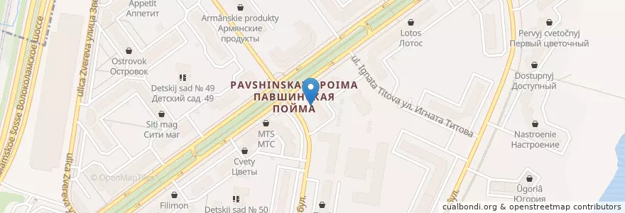Mapa de ubicacion de Meet Bar en Russland, Föderationskreis Zentralrussland, Oblast Moskau, Городской Округ Красногорск.