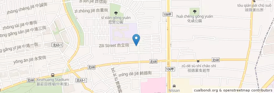 Mapa de ubicacion de 自立診所 en 타이완, 신베이 시, 신좡 구.