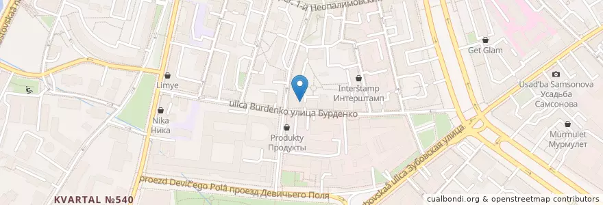 Mapa de ubicacion de Подушкин en Russia, Distretto Federale Centrale, Москва, Центральный Административный Округ, Район Хамовники.