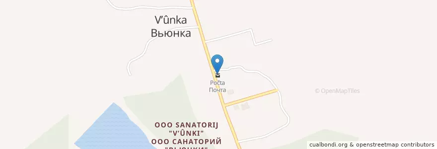 Mapa de ubicacion de Почта en Rusia, Distrito Federal Central, Óblast De Briansk, Клинцовский Район, Коржовоголубовское Сельское Поселение.