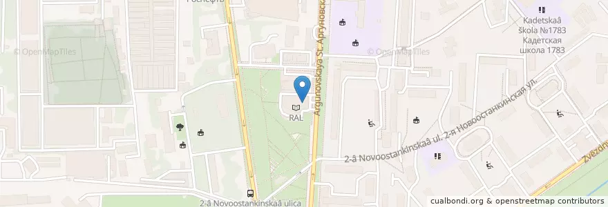 Mapa de ubicacion de Центр ЭКО en Rússia, Distrito Federal Central, Москва, Северо-Восточный Административный Округ, Останкинский Район.