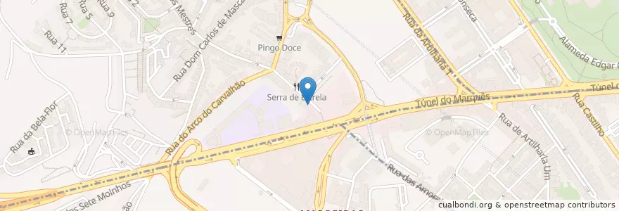 Mapa de ubicacion de U-Try en Portugal, Área Metropolitana De Lisboa, Lisbon, Grande Lisboa, Lisbon, Campolide.