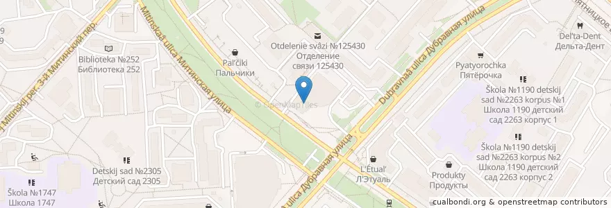 Mapa de ubicacion de Брудер en Rusland, Centraal Federaal District, Moskou, Северо-Западный Административный Округ, Район Митино.