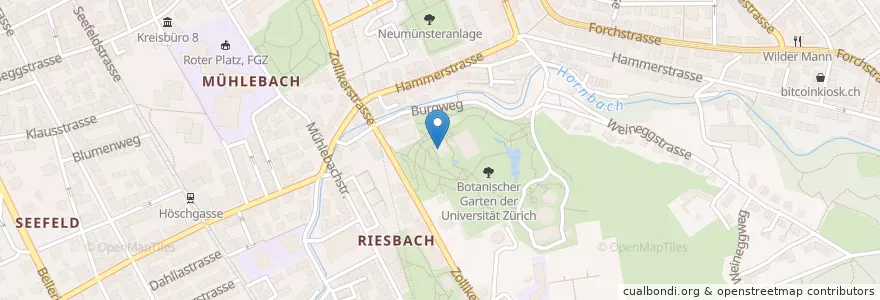 Mapa de ubicacion de Bibliothek der Institute für Systematische Botanik und für Pflanzenbiologie en سويسرا, زيورخ, Bezirk Zürich, Zürich.