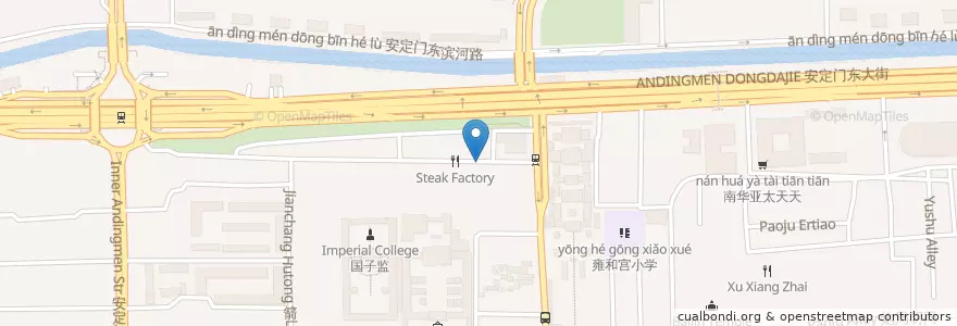 Mapa de ubicacion de Work Home en China, Beijing, Hebei, Dongcheng District.