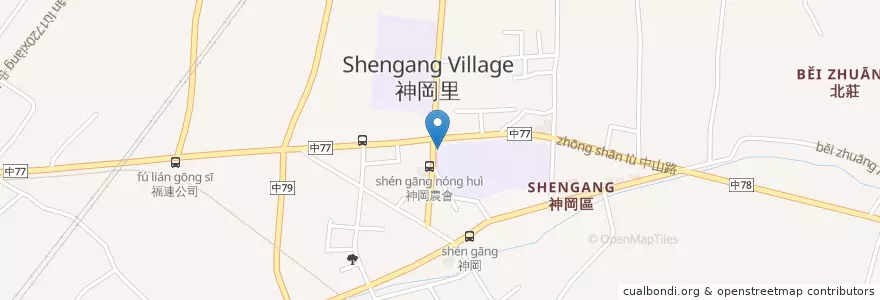 Mapa de ubicacion de 神岡廣停二收費停車場 en Taïwan, Taichung, 神岡區.