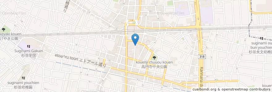 Mapa de ubicacion de 越後屋 en 日本, 東京都, 杉並区.
