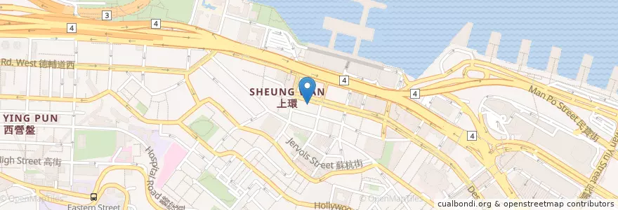 Mapa de ubicacion de 大新銀行 Dah Sing Bank en 中国, 広東省, 香港, 香港島, 新界, 中西區 Central And Western District.