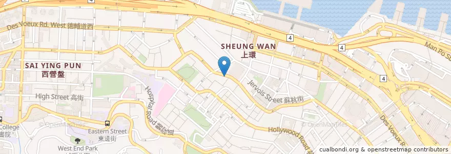 Mapa de ubicacion de 港鐵特惠站 MTR Fare Saver en 중국, 광둥성, 홍콩, 홍콩섬, 신제, 中西區 Central And Western District.