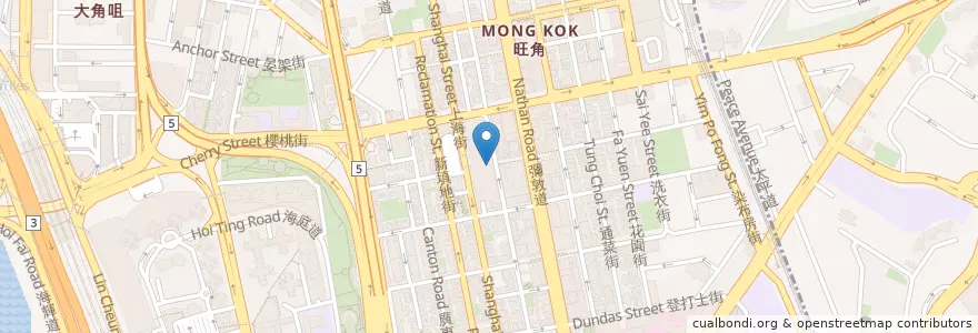 Mapa de ubicacion de 花旗銀行 en 中国, 广东省, 香港, 九龍, 新界, 油尖旺區.
