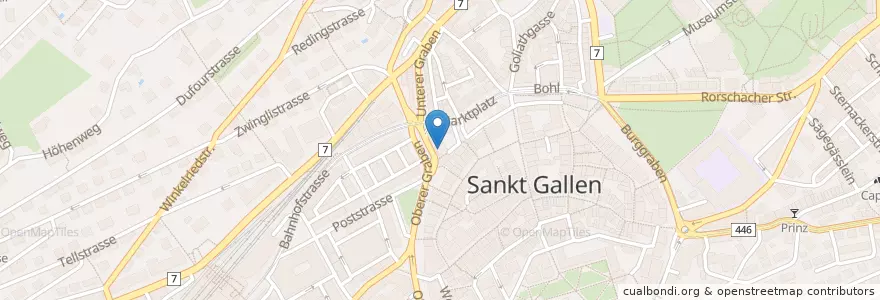 Mapa de ubicacion de Cembra en Suisse, Saint-Gall, Wahlkreis St. Gallen, St. Gallen.