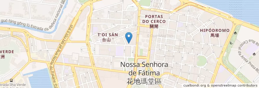 Mapa de ubicacion de McDonald's en Chine, Guangdong, Municipalité De Macao, 珠海市, 香洲区, 花地瑪堂區 Nossa Senhora De Fátima.