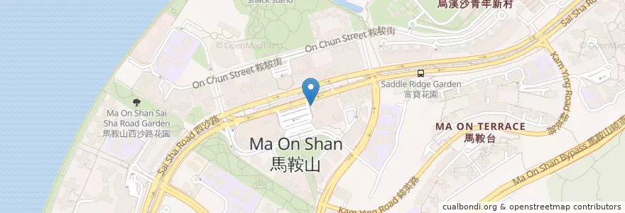 Mapa de ubicacion de 馬鞍山郵政局 Ma On Shan Post Office en China, Hong Kong, Provincia De Cantón, Nuevos Territorios, 沙田區 Sha Tin District.