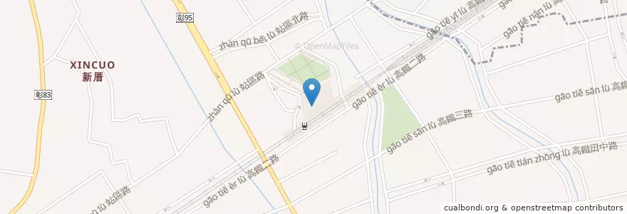 Mapa de ubicacion de 摩斯漢堡 en 臺灣, 臺灣省, 彰化縣, 田中鎮.