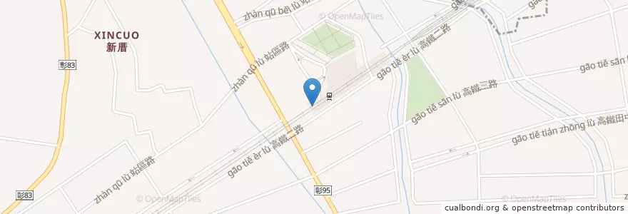 Mapa de ubicacion de 計程車停車場 en Taiwán, Provincia De Taiwán, Condado De Changhua, 田中鎮.